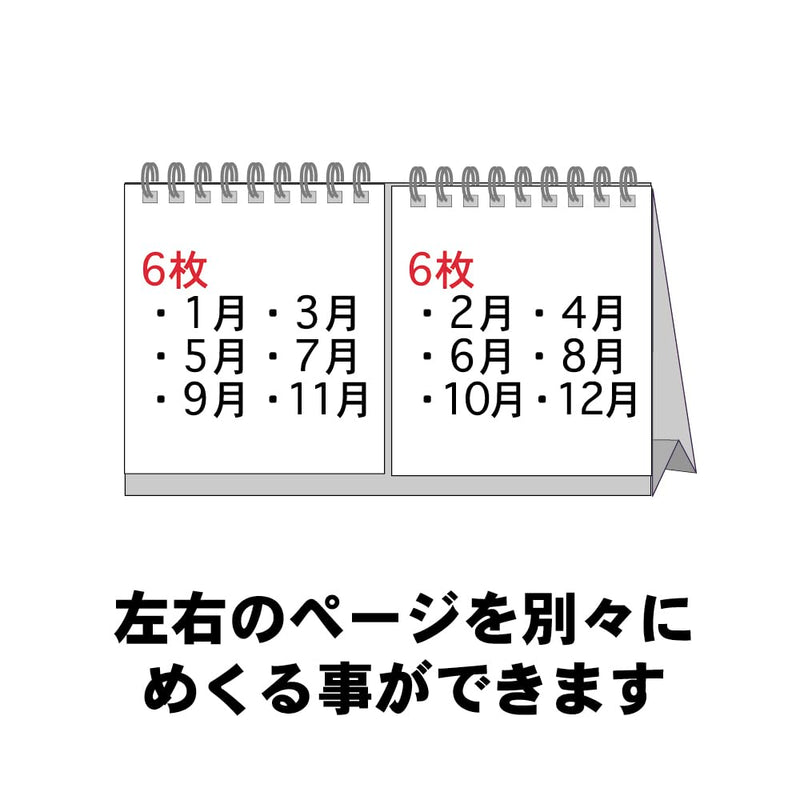 M-PLAN 2027 Cubics Desk Calendar Petit 2-Month Basic 204106-01-65