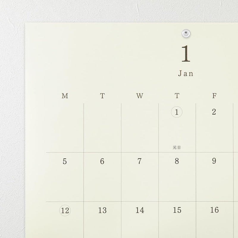 Midori 2026 Wall Calendar MD Calendar A3 Bi-fold 31394006