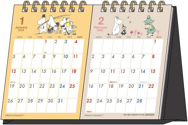 Sun-Star Stationery Moomin 2026 Desk Calendar Moomin S8521794