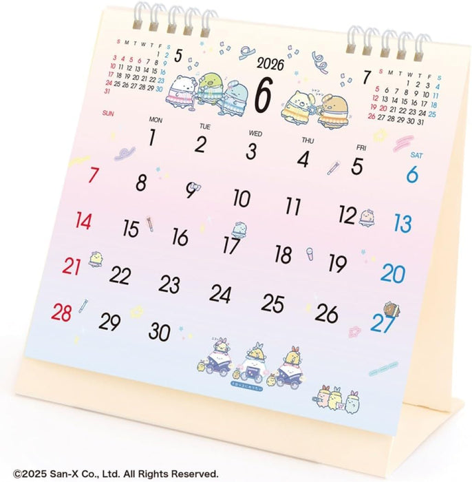 Todan 2026 Desk Whiteboard Calendar (Sumikko Gurashi) TD-30061 CL26-1073