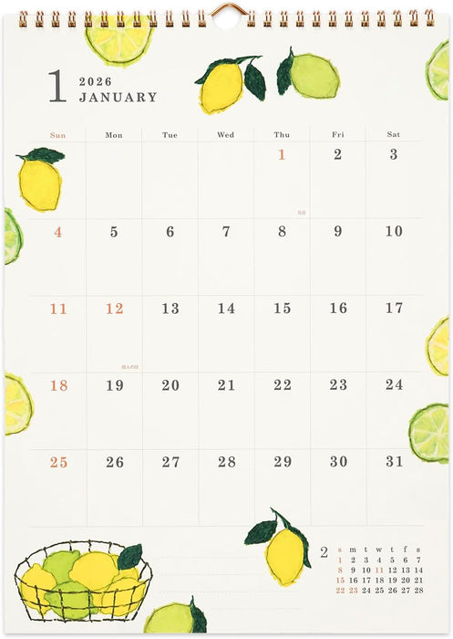 Greeting Life 2026 Wall Calendar Yusuke Yonezu Relaxing C-1665-YZ