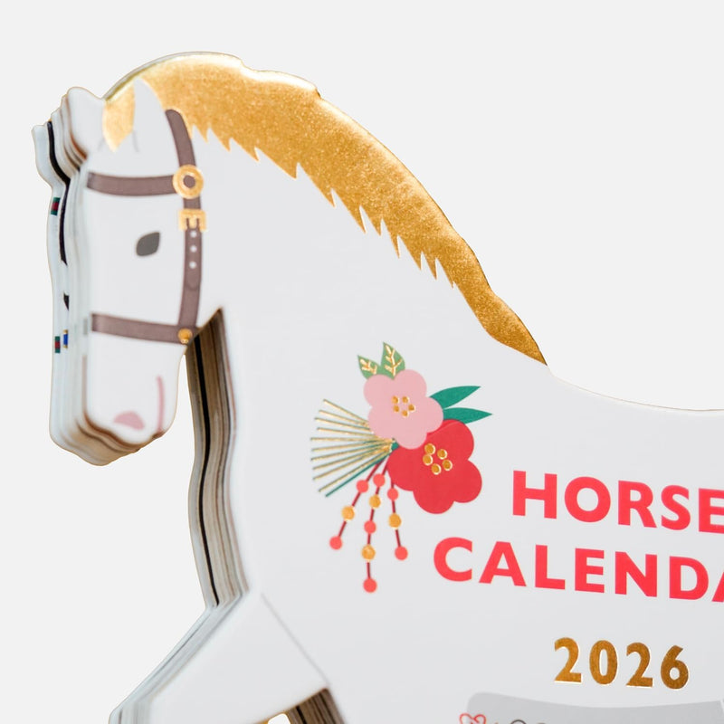 Greeting Life 2026 Desk Calendar Animal Die Cut Horse Zodiac C-1721-ET