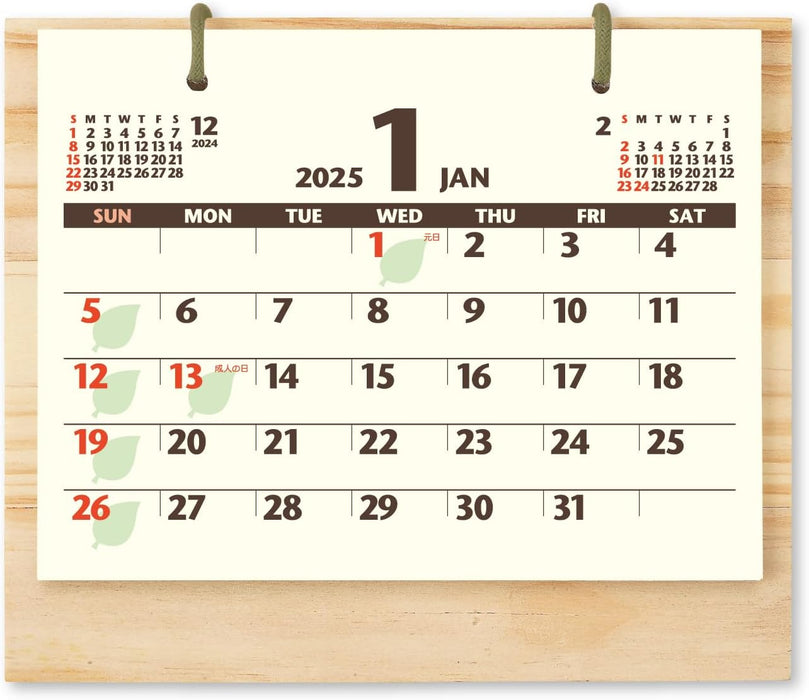 New Japan Calendar 2025 Desk Calendar Wood Stand Calendar NK550