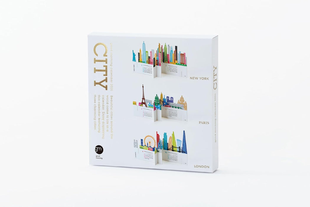 good morning 2026 desk calendar city 2302