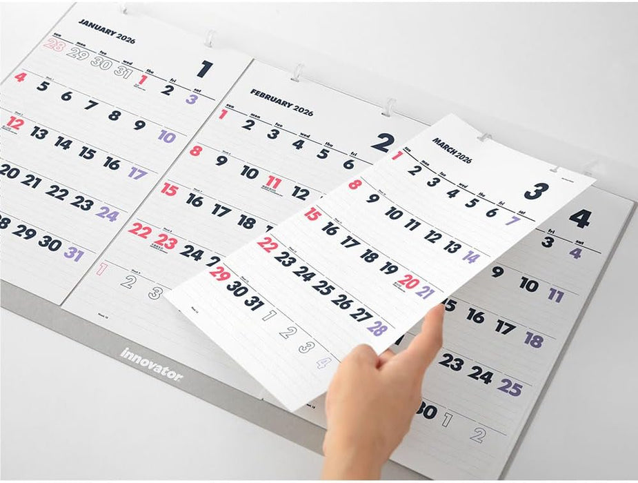 Innovator 2026 Wall Calendar 3-Month 31404006