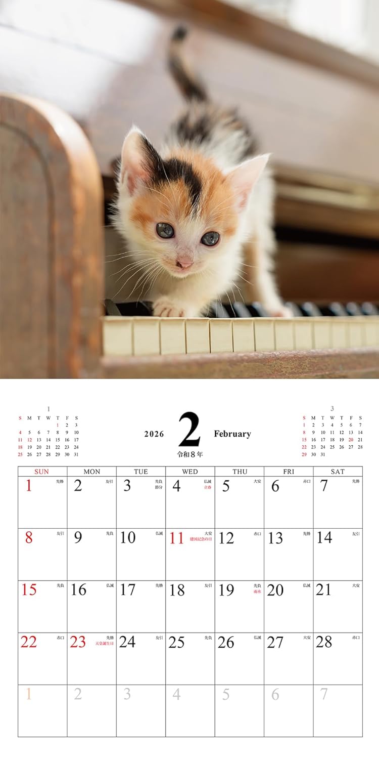 Koneko no Kimochi Calendar 2026