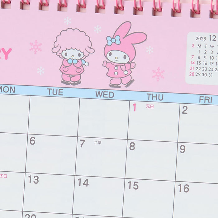 Sanrio Ring Calendar 2026 My Melody Desk Calendar 622044