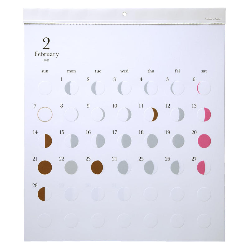 Replug 2027 Wall Calendar Moon Phases Michiru A27-530