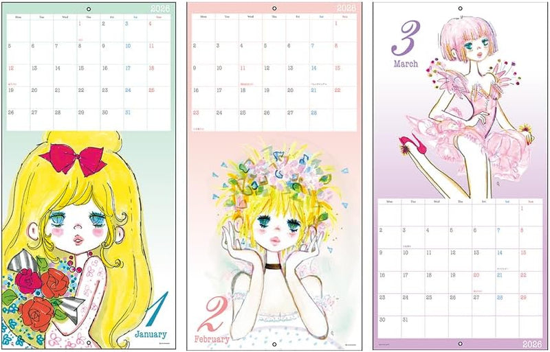 Sun-Star Stationery Ado Mizumori 2026 Wall Calendar Ado Mizumori S8521433