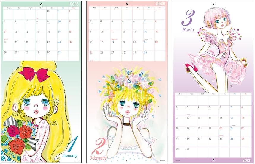 Sun-Star Stationery Ado Mizumori 2026 Wall Calendar Ado Mizumori S8521433