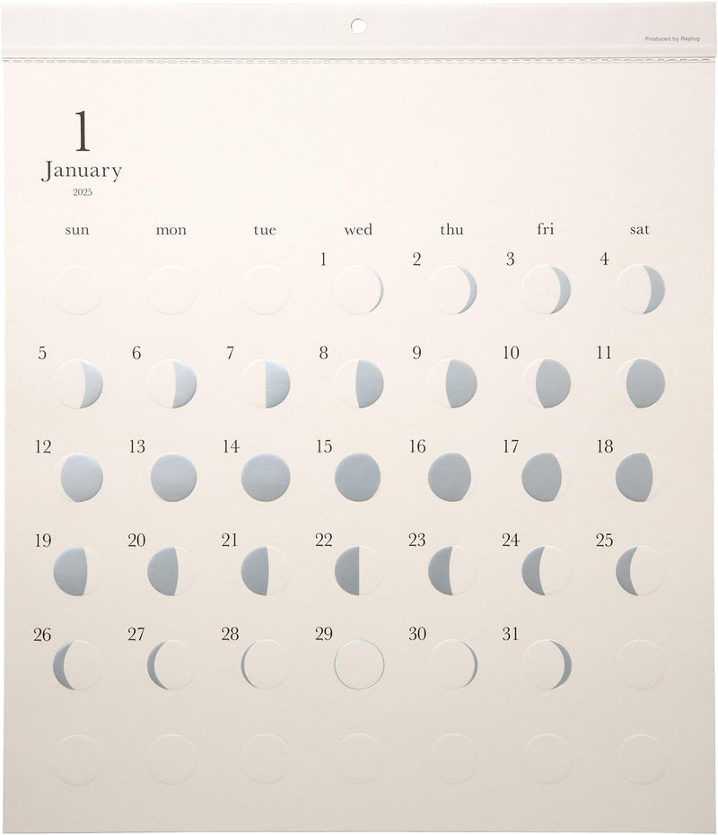 Replug 2025 Wall Calendar Moon Phases Michiru 10th Anniversary Limited Edition A25-455