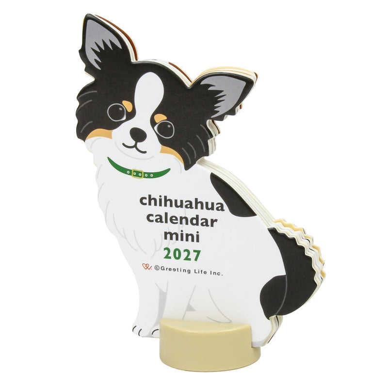 Greeting Life 2027 Desk Calendar Animal Die Cut Chihuahua Mini C-1790-ET