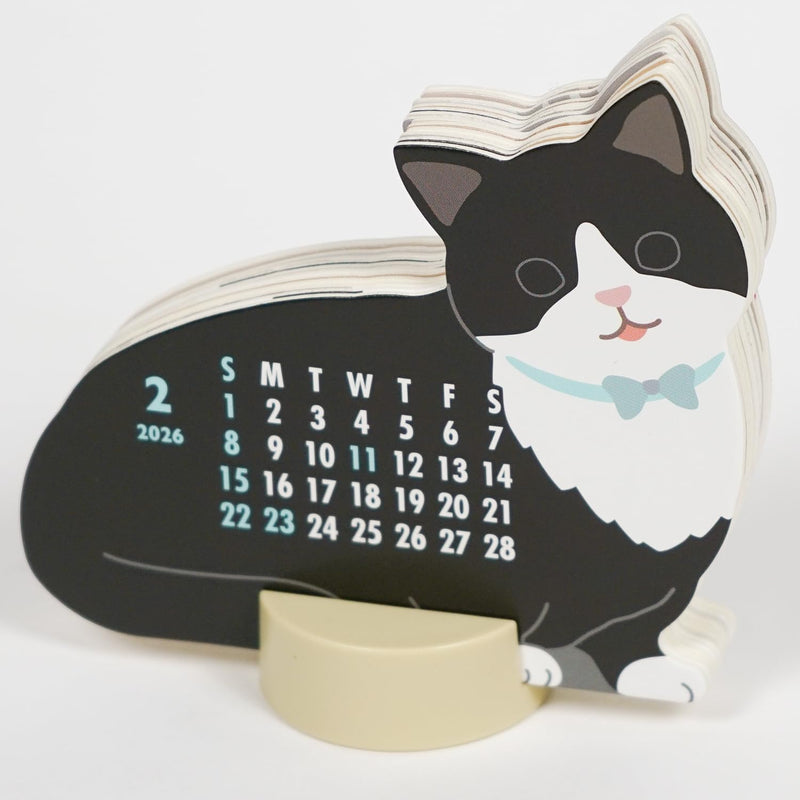 Greeting Life 2026 Desk Calendar Animal Die Cut Munchkin C-1718-ET
