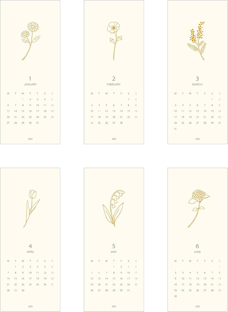 EL COMMUN MATOKA 2025 Desk Calendar Flora CAL-125