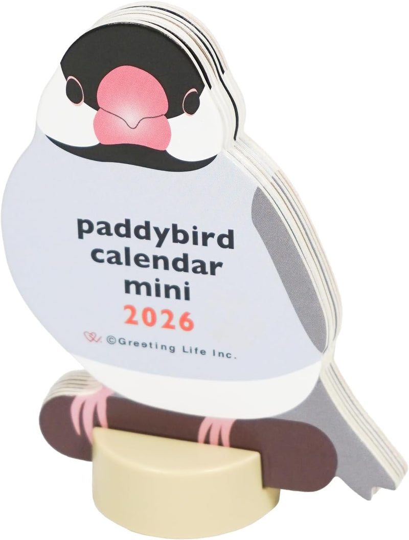 Greeting Life 2026 Desk Calendar Animal Die Cut Paddybird Mini C-1706-ET