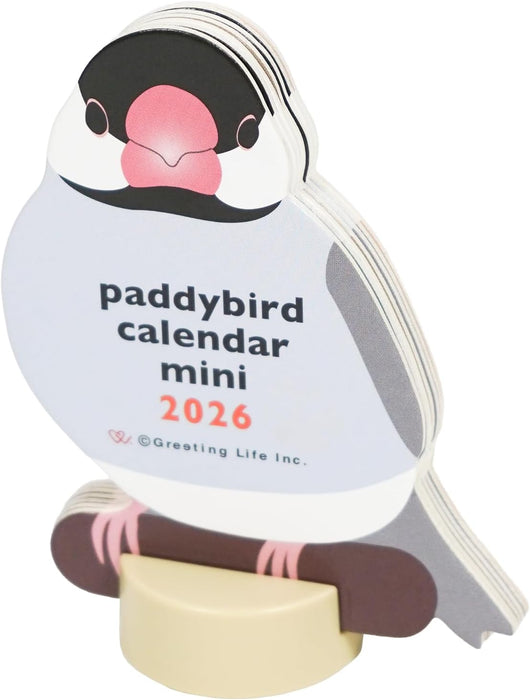 Greeting Life 2026 Desk Calendar Animal Die Cut Paddybird Mini C-1706-ET