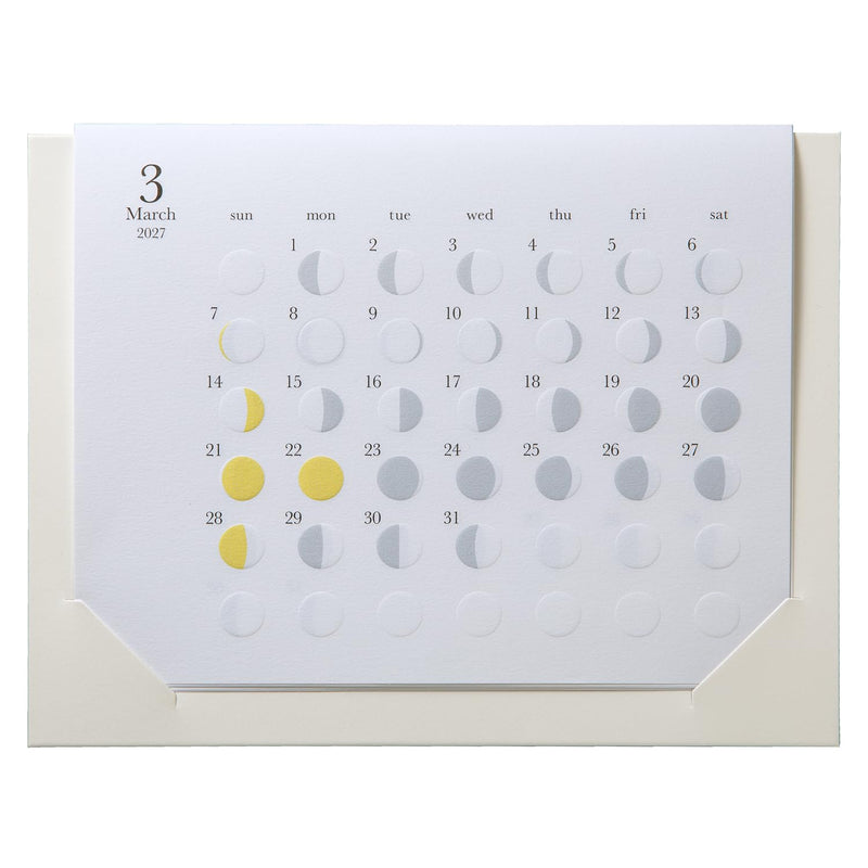 Replug 2027 Wall Calendar Moon Phases Michiru mini A27-529