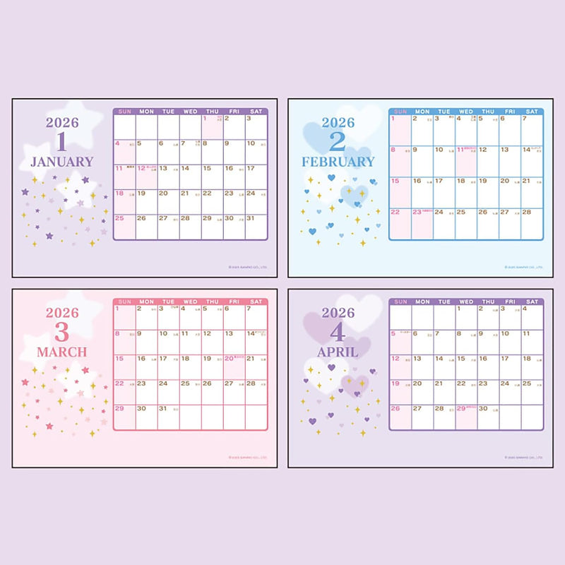 Sanrio Kuromi 2026 Mascot Desk Calendar 622907