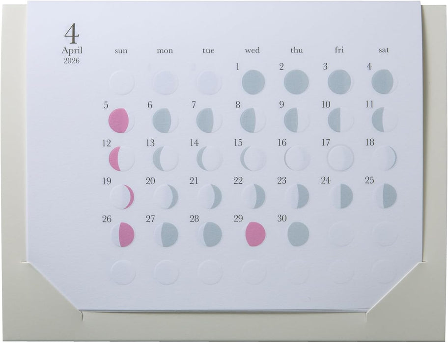 Replug 2026 Wall Calendar Moon Phases Michiru mini A26-504