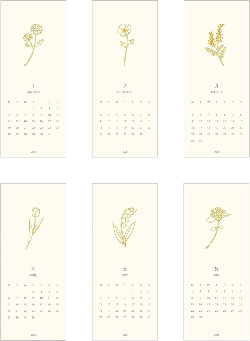 EL COMMUN MATOKA 2026 Desk Calendar Flora CAL-163