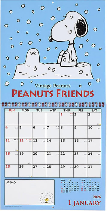 Sanrio Wall Calendar L 2026 Snoopy Wall Calendar 622702
