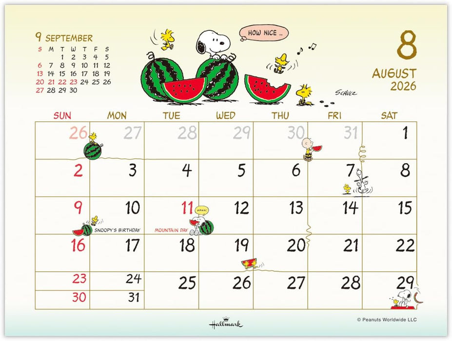 Hallmark Snoopy 2026 Desk Calendar 845490