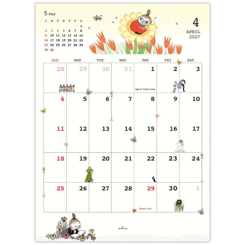 Hallmark Moomin Little My 2027 Wall Calendar Large 853259