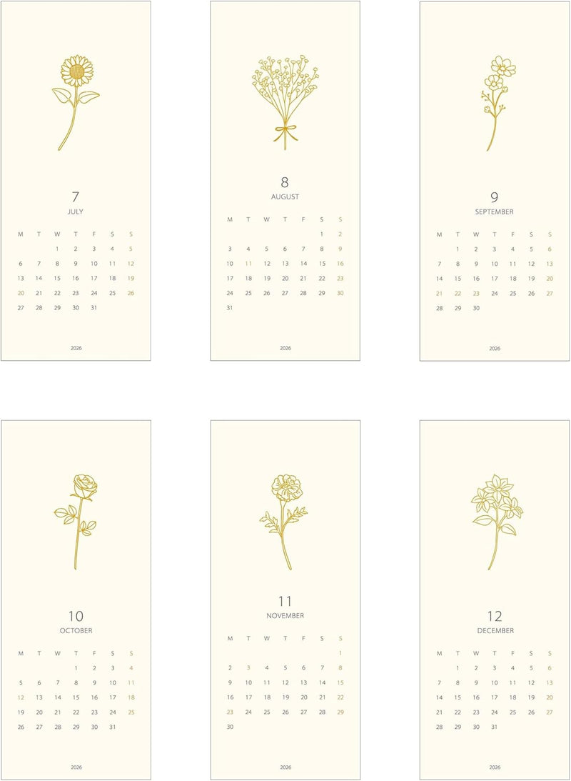 EL COMMUN MATOKA 2026 Desk Calendar Flora CAL-163