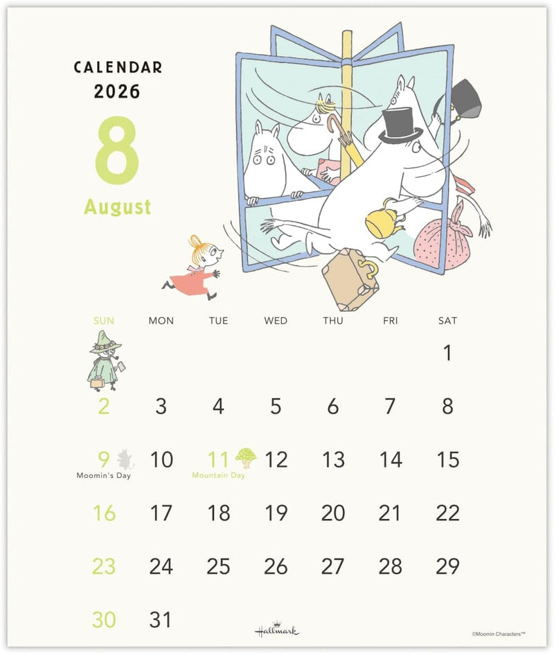 Hallmark Moomin Little My 2026 Wall Calendar Small Vertical Type 845445