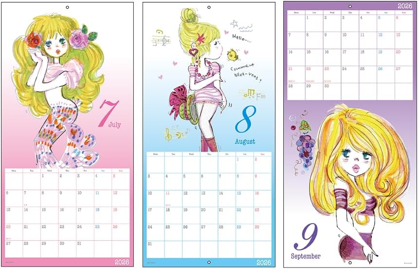 Sun-Star Stationery Ado Mizumori 2026 Wall Calendar Ado Mizumori S8521433