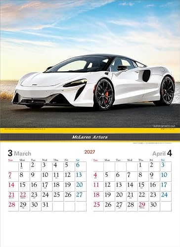 Todan 2027 Wall Calendar Super Sports Car CL27-1059