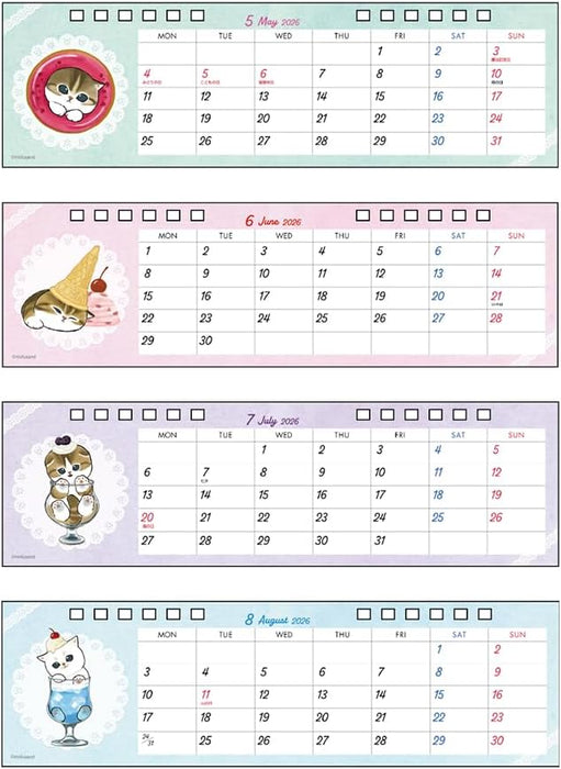 Sun-Star Stationery mofusand 2026 Desk Calendar mofusand S8521840