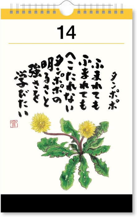 New Japan Calendar Perpetual Page-A-Day Wall Calendar Flowers of the Heart Jitsuei Koyabu NK8651