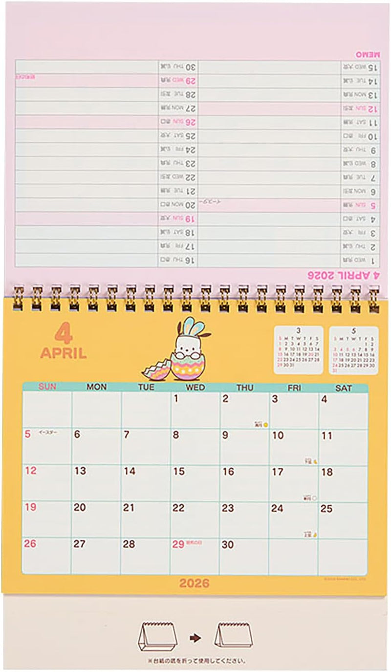 Sanrio Ring Calendar 2026 Pochacco Desk Calendar 622176