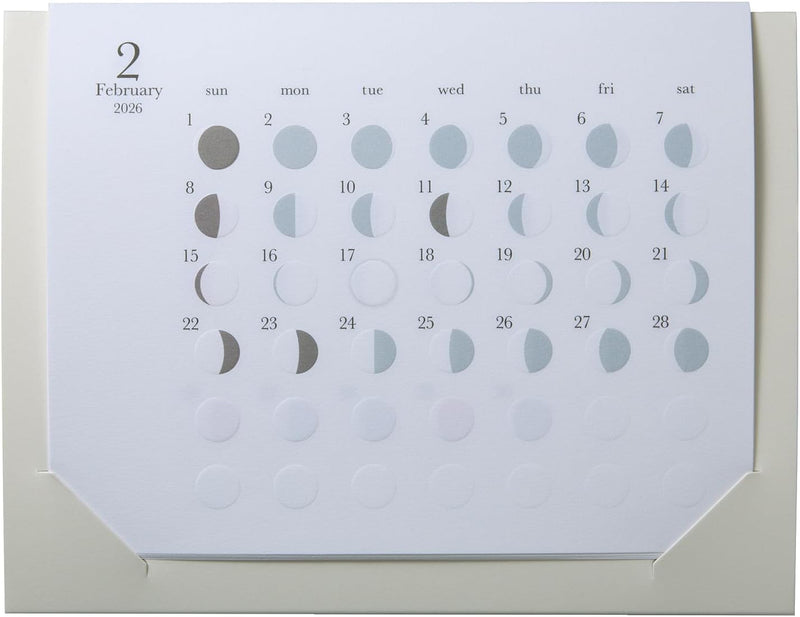 Replug 2026 Wall Calendar Moon Phases Michiru mini A26-504