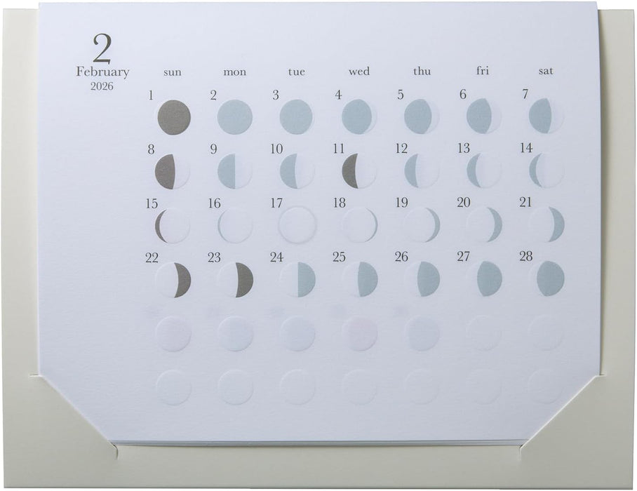 Replug 2026 Wall Calendar Moon Phases Michiru mini A26-504