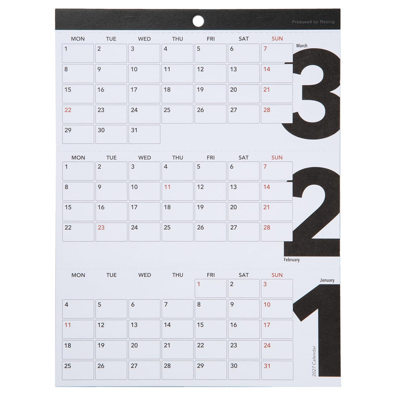 Replug 2027 Desk Calendar 3's A27-528
