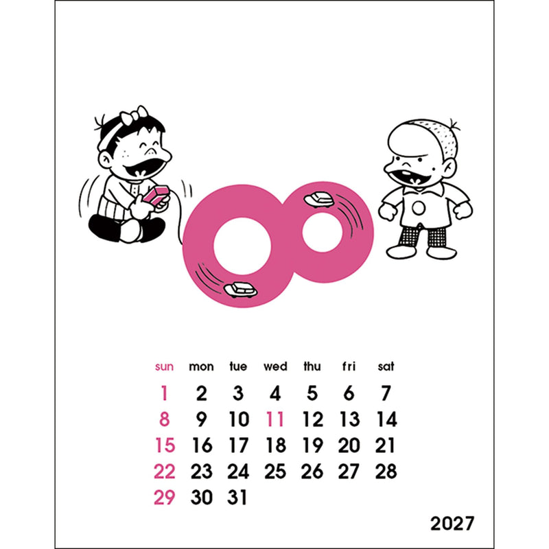 New Japan Calendar 2027 Desk Calendar Fine Plan Blue NK560