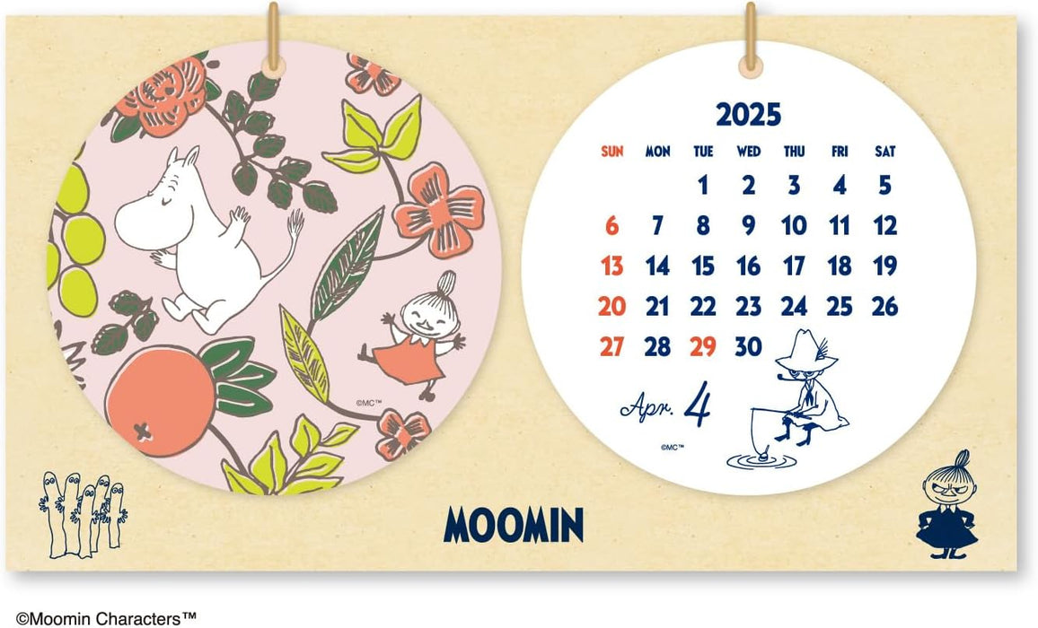 New Japan Calendar 2025 Desk Calendar Moomin NK4111