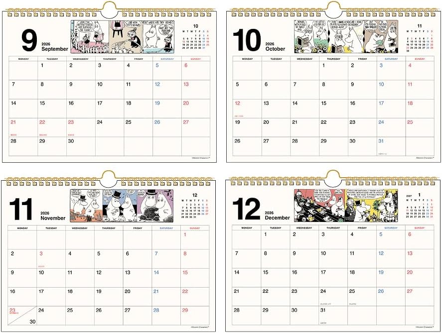 Sun-Star Stationery Moomin 2026 Wall Calendar Moomin S8521476