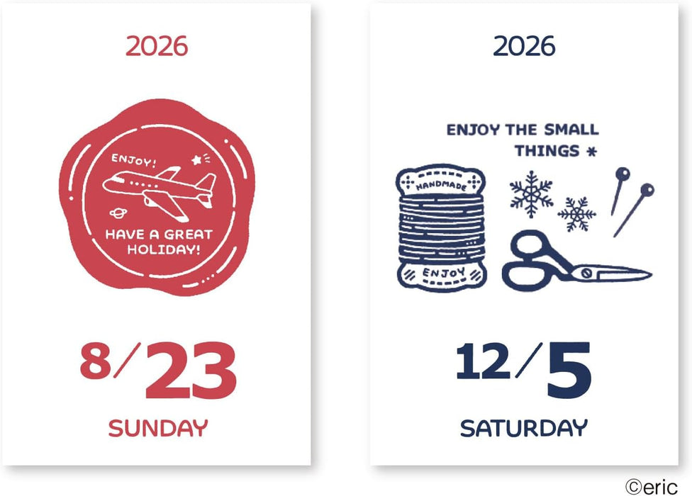 New Japan Calendar 2026 Page-A-Day Calendar eric mini mini Page-A-Day Calendar NK4430