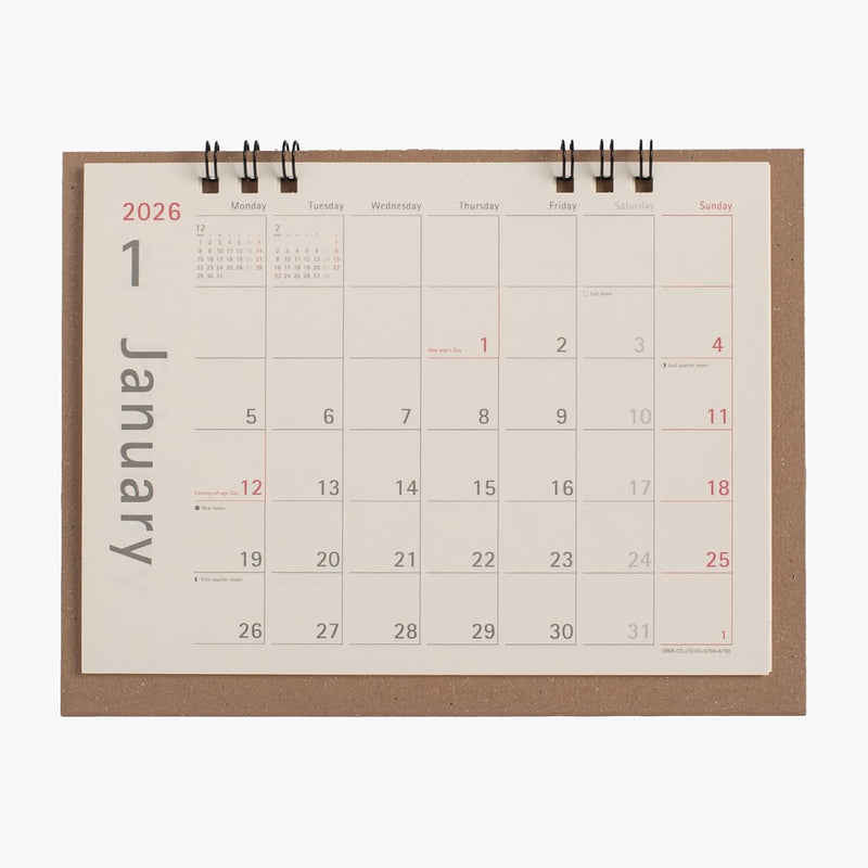 Orb 2026 Desk Calendar Kraft CK-750KF