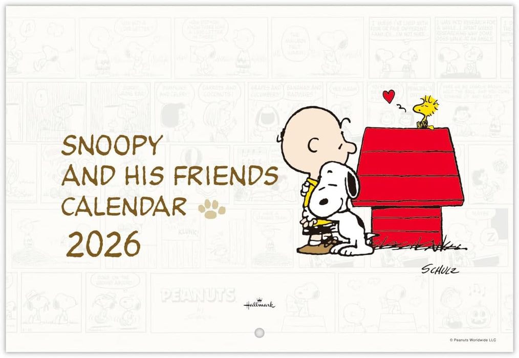 Hallmark Snoopy 2026 Wall Calendar Small 845452