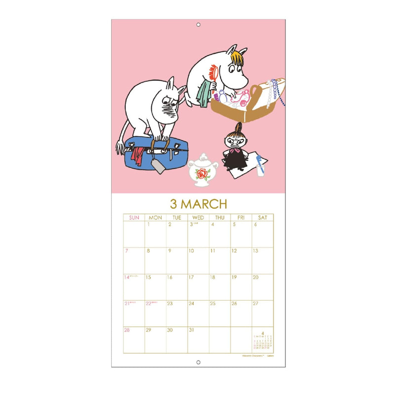 Midori 2027 Desk Calendar Stand Calendar Cat Pattern 31414006