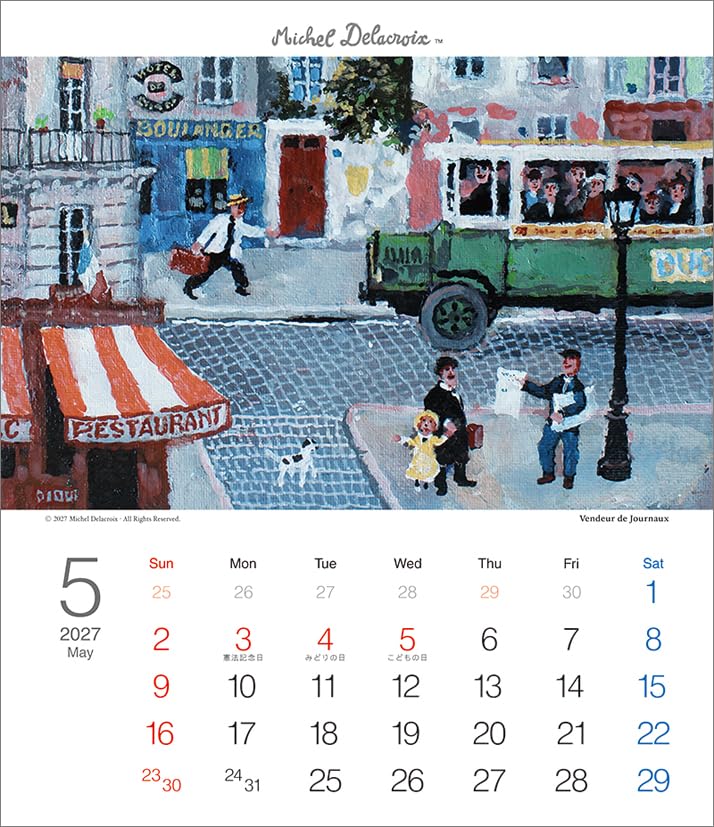 Todan 2027 Desk T Calendar Michel Delacroix CL27-1053