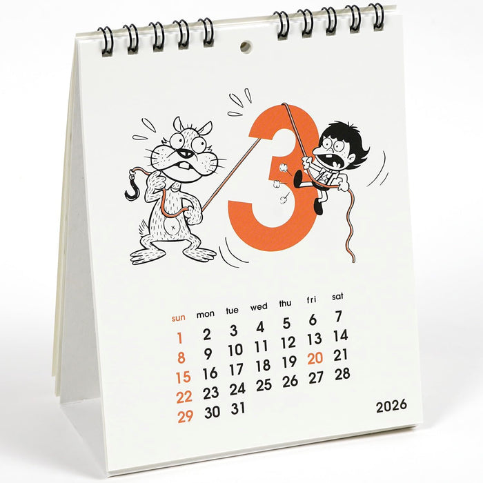 Greeting Life 2026 Desk Calendar FUJIO AKATSUKA Bakabon C-1687-AF