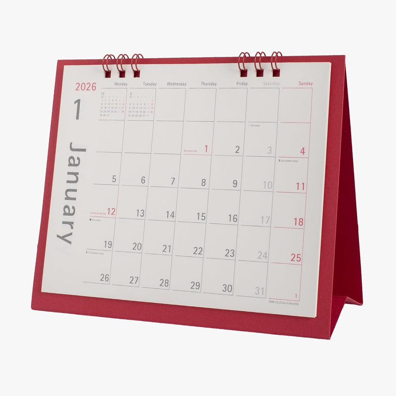 Orb 2026 Desk Calendar Red CK-750RE
