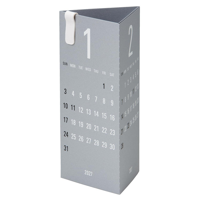 Replug 2027 Desk Calendar Triangler Silver A27-524