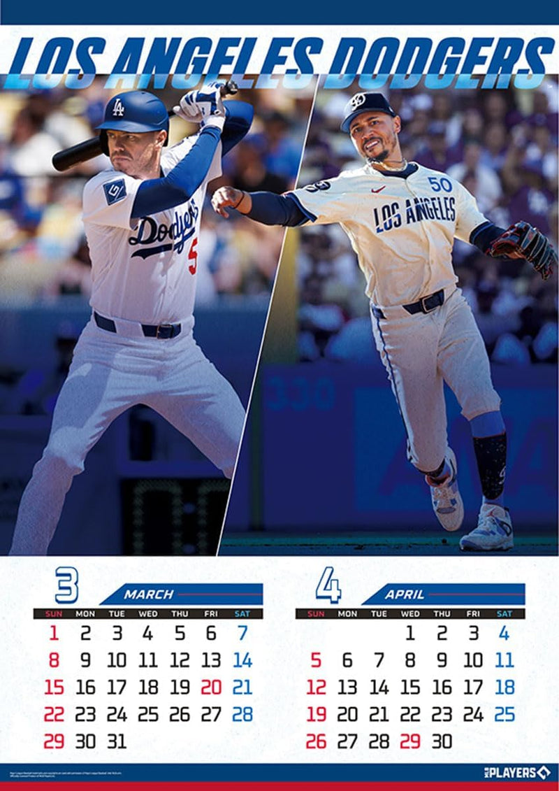 Ensky Dodgers 2026 Wall Calendar B2 CL-555