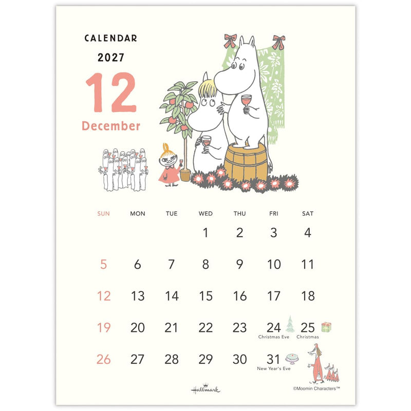 Hallmark Moomin Little My 2027 Desk Calendar Vertical Type 853464